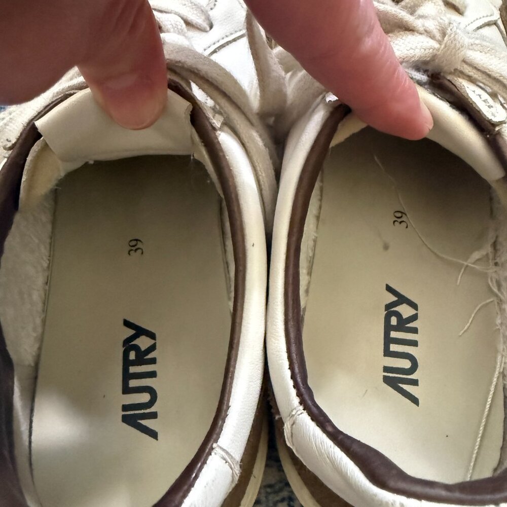 Autry Medalist Low Sneaker White Leather/Tobacco Suede- 39 - Picture 7 of 11